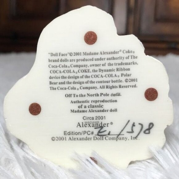 Vintage 2pc Coca-Cola x Madame Alexander 'Off to the North Pole' Figurine Set - Picture 9 of 16